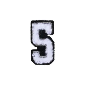 Number 5 Patch - 5 Black/White