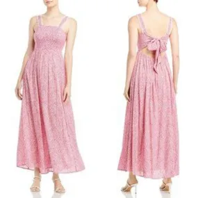 1. STATE Ladies Passion Pink Ditsy Floral "Riviera" Sleeveless Maxi Dress, S NWT