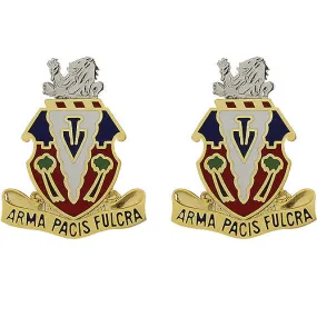 139th Field Artillery Regiment Unit Crest (Arma Pacis Fulcra) - Sold in Pairs