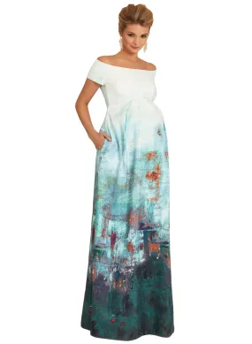 Aria Maternity Gown - Aquatic Ombre