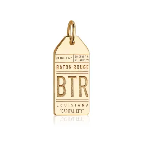 Baton Rouge Louisiana USA BTR  Luggage Tag Charm Gold