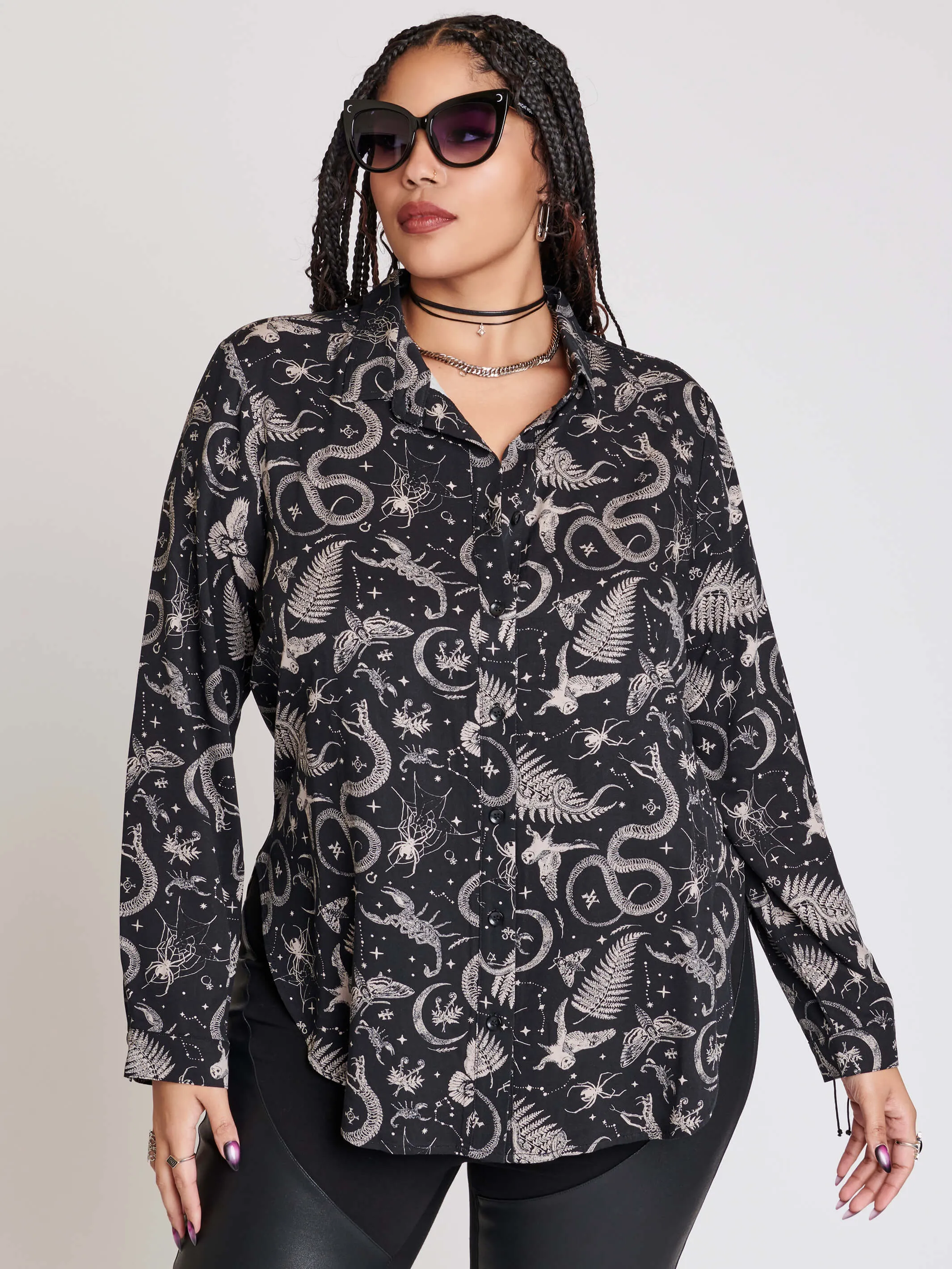 Bewitched Long Sleeve Button Up