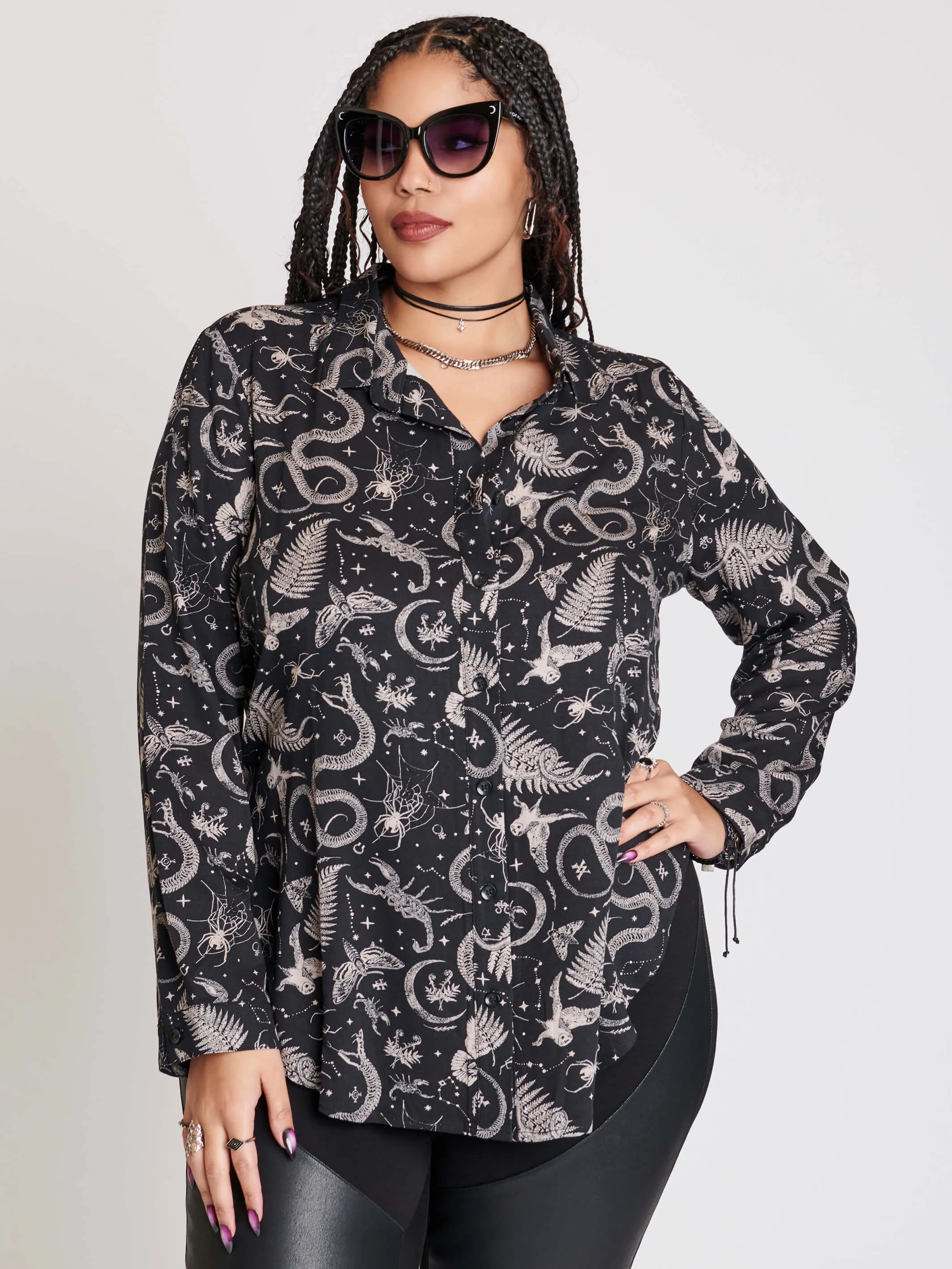 Bewitched Long Sleeve Button Up