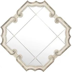 Distressed French Quatrefoil Mirror