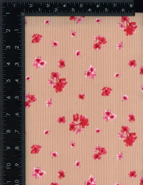 DITSY FLORAL ON 4X2 POLYESTER SPANDEX RIB [NFF181013-026]