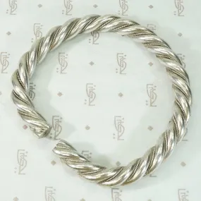 High Grade Silver Open "D" Bangle Bracelet