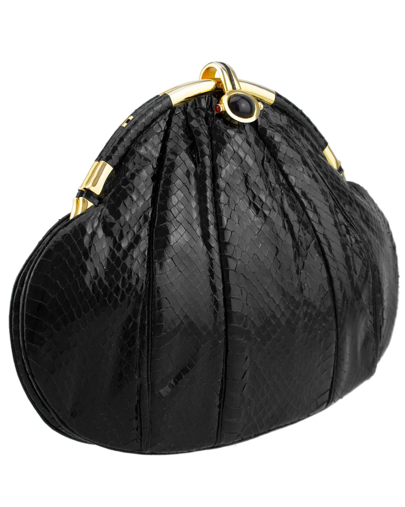 Large Black and Gold Evening Clutch