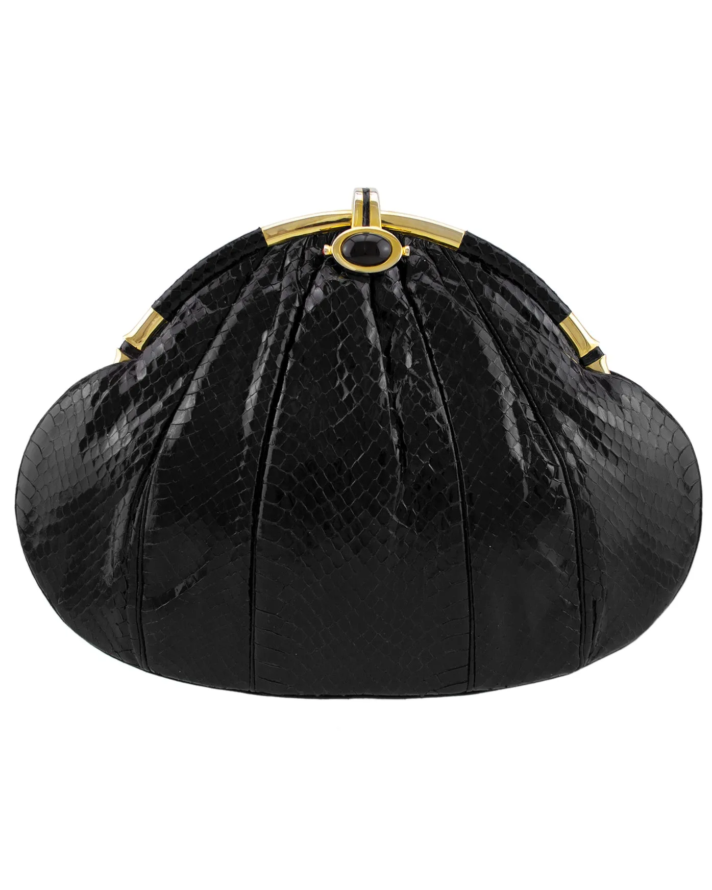 Large Black and Gold Evening Clutch