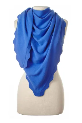 Ruffle Triangle Wrap - Royal Blue