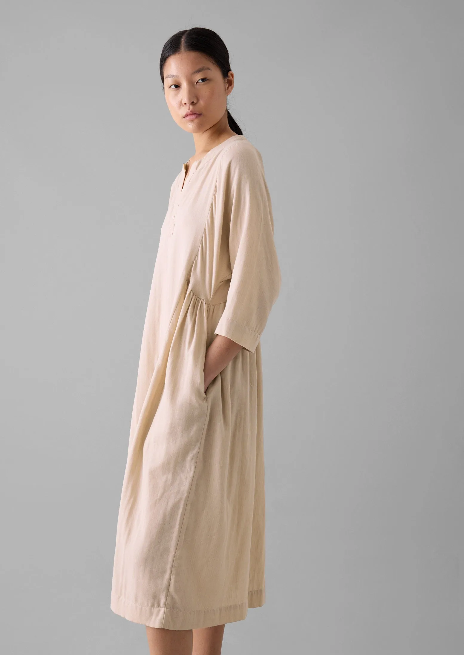 Soft Double Faced Cotton Nightdress | Soft Heather/Celery