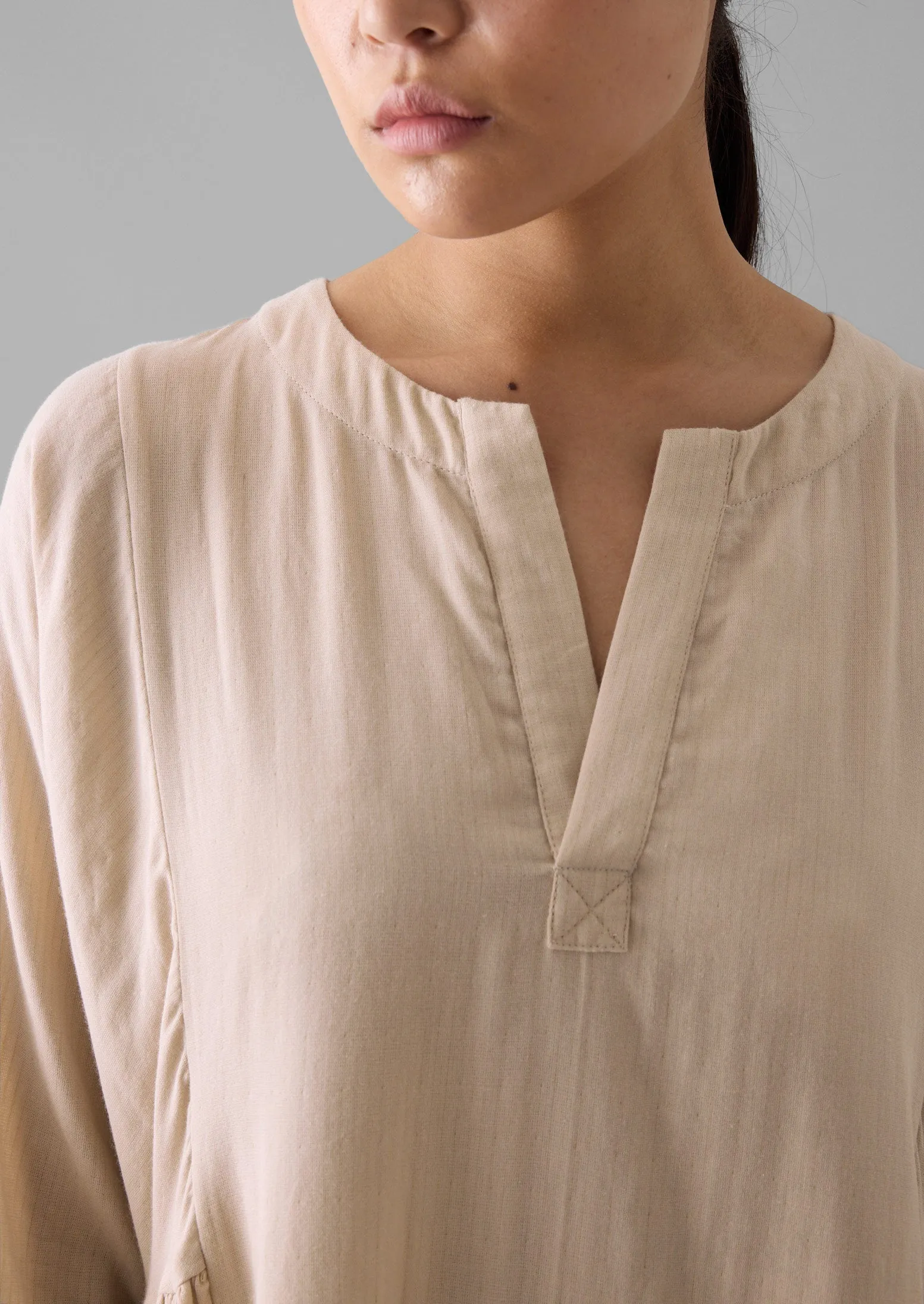 Soft Double Faced Cotton Nightdress | Soft Heather/Celery