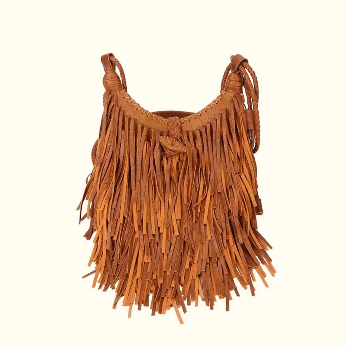 The Tassel Trail - Leather Tassel Crossbody Bag