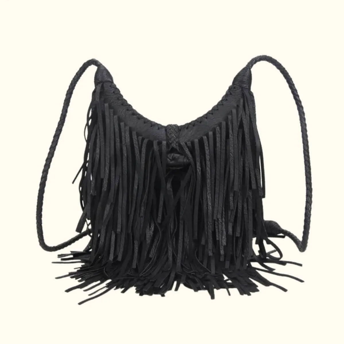 The Tassel Trail - Leather Tassel Crossbody Bag