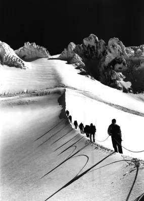 Vintage Climbing Photo - Mt. Hood Oregon